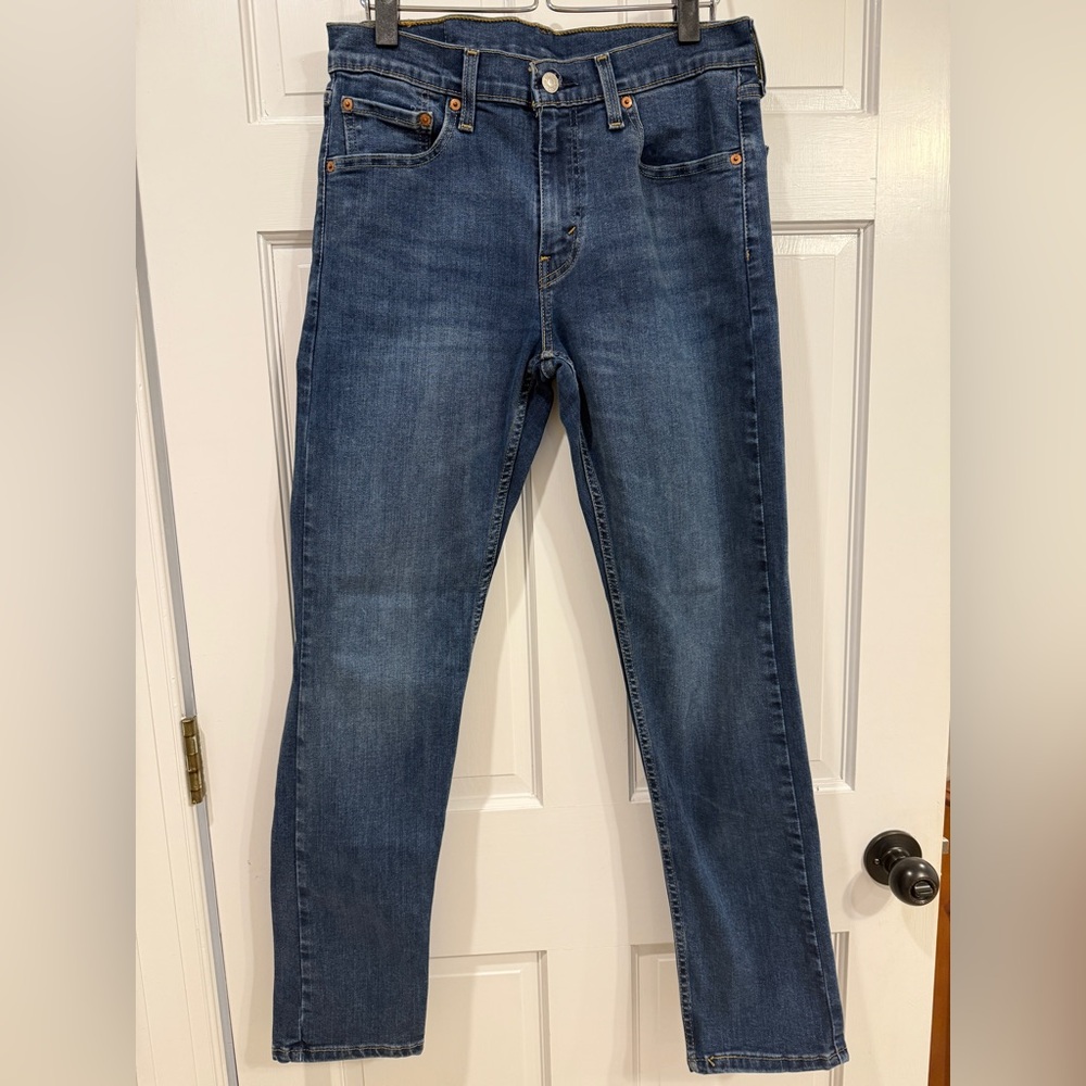 Levi’s 502 Jeans Men’s 30x32 Blue Denim Taper Stretch Regular Fit Stretch